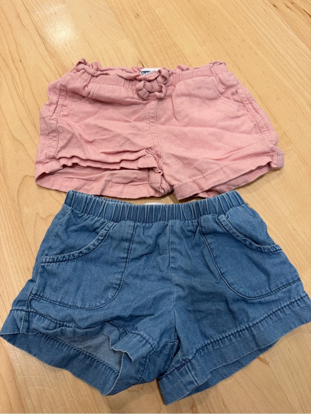 Old Navy Pink and Blue Girls' Cotton-Blend Shorts Set